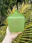 Vintage Hocking Princess Satin Green Uranium Cookie Jar Hocking USA Pressed