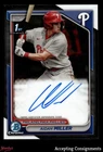 2024 Bowman Chrome Prospect Aidan Miller 1ST ROOKIE AUTO PHILADELPHIA PHILLIES