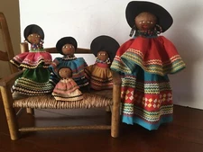 Vintage Native American Seminole  & Miccosukee Dolls Handmade Florida (5)