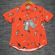 RSVLTS Houston Astros Button Shirt 4Y Orange Geometric Hawaiian George Springer