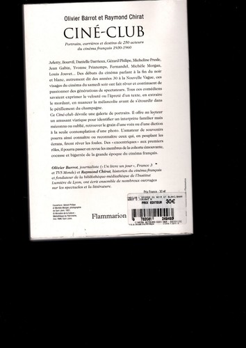 CINE CLUB par OLIVIER BARROT & RAYMOND CHIRAT 600pages 2010 COMME NEUF - Photo 2/2