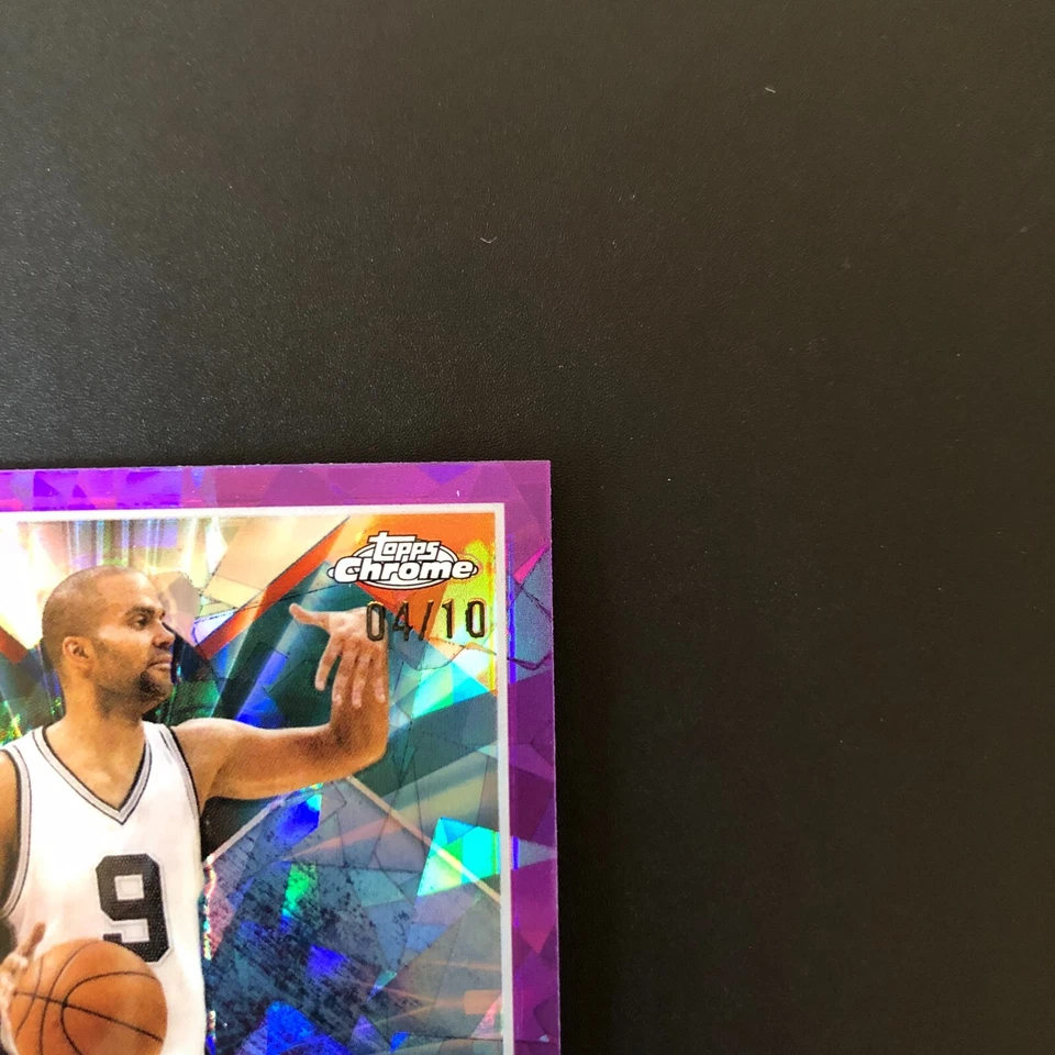 2023-24 Topps Chrome Sapphire Tony parker Purple Refractor /10 #104 Spurs - Image 2 of 4