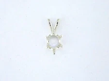 Oval 6 Prong Pendant Pendant Setting Sterling Silver  
