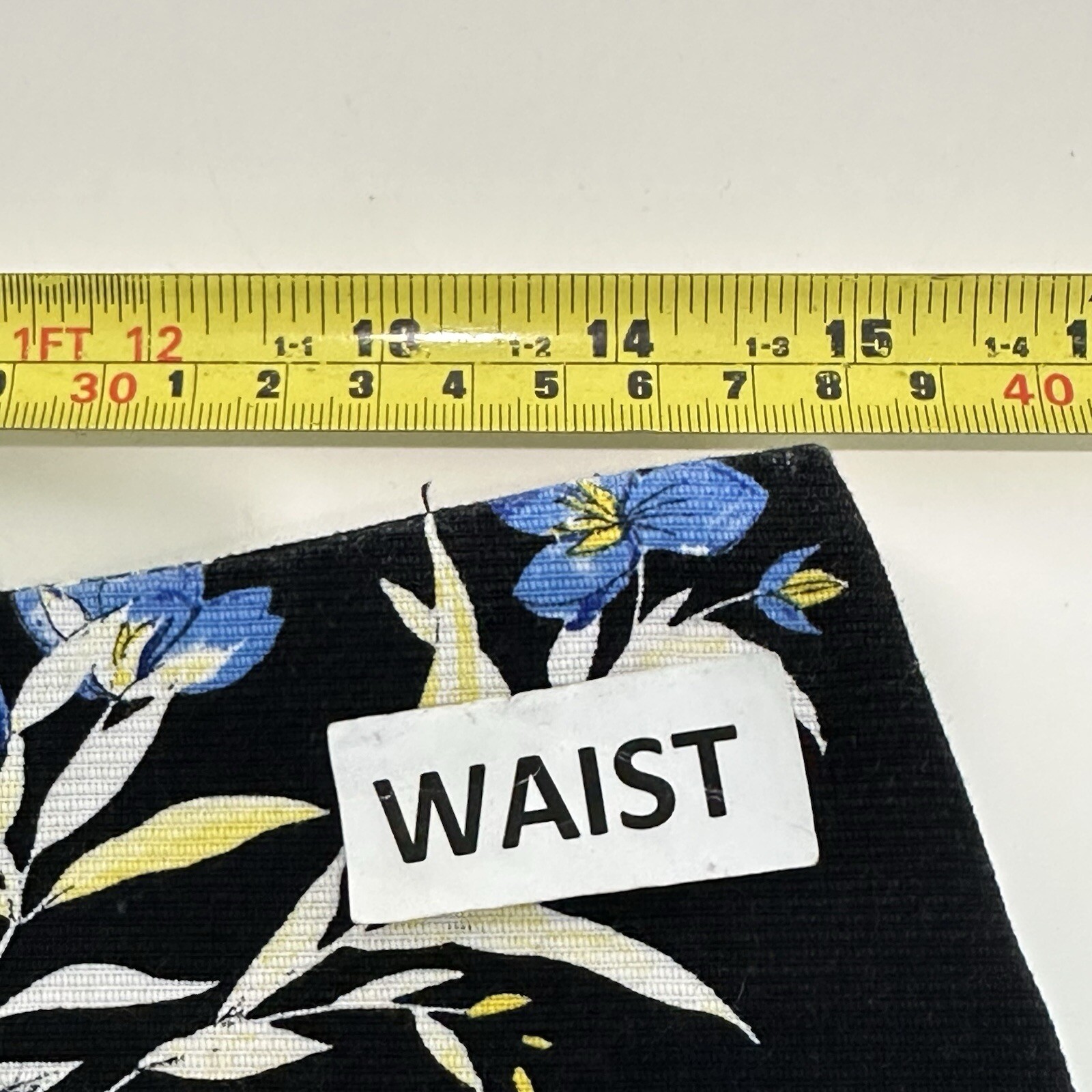 Cue Mini Skirt Women 10 (30 in Waist) Blue Floral Pleated Double Hem Lined image 4
