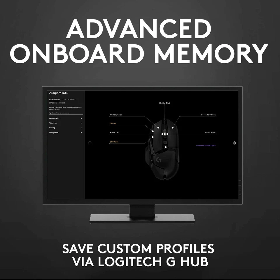 Logitech G502 HERO High-Performance Gaming Mouse - 25K DPI Sensor - Image 4 of 4