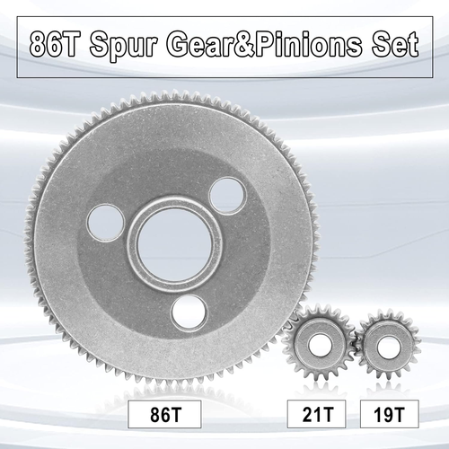 OGRC Steel 48P 86T Spur Gear with 19T 21T Pinions Gear for Traxxas 1/10 Slash 2W - Picture 7 of 12