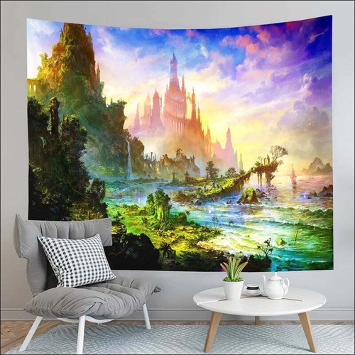 Märchenhafte Fantasy Castle Wandteppich - Verwandeln Sie Ihren Raum!