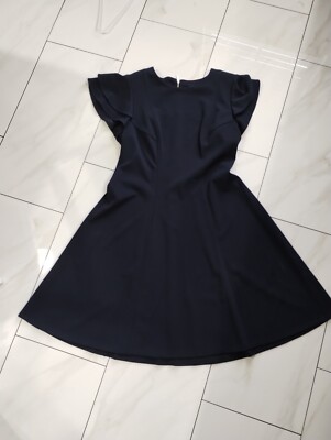 tommy hilfiger flutter sleeve fit and flare dress Tommy Hilfiger Women's Petite Green Flutter-Sleeve Jersey Dress   COUTUREPOINT