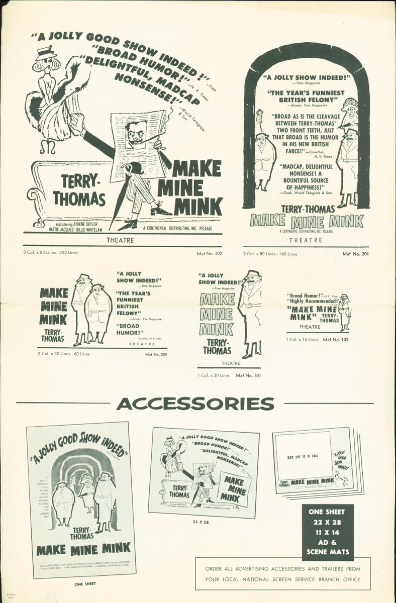 Make Mine Mink (1960) Terry-Thomas, Athene Seyler, Hattie Jacques