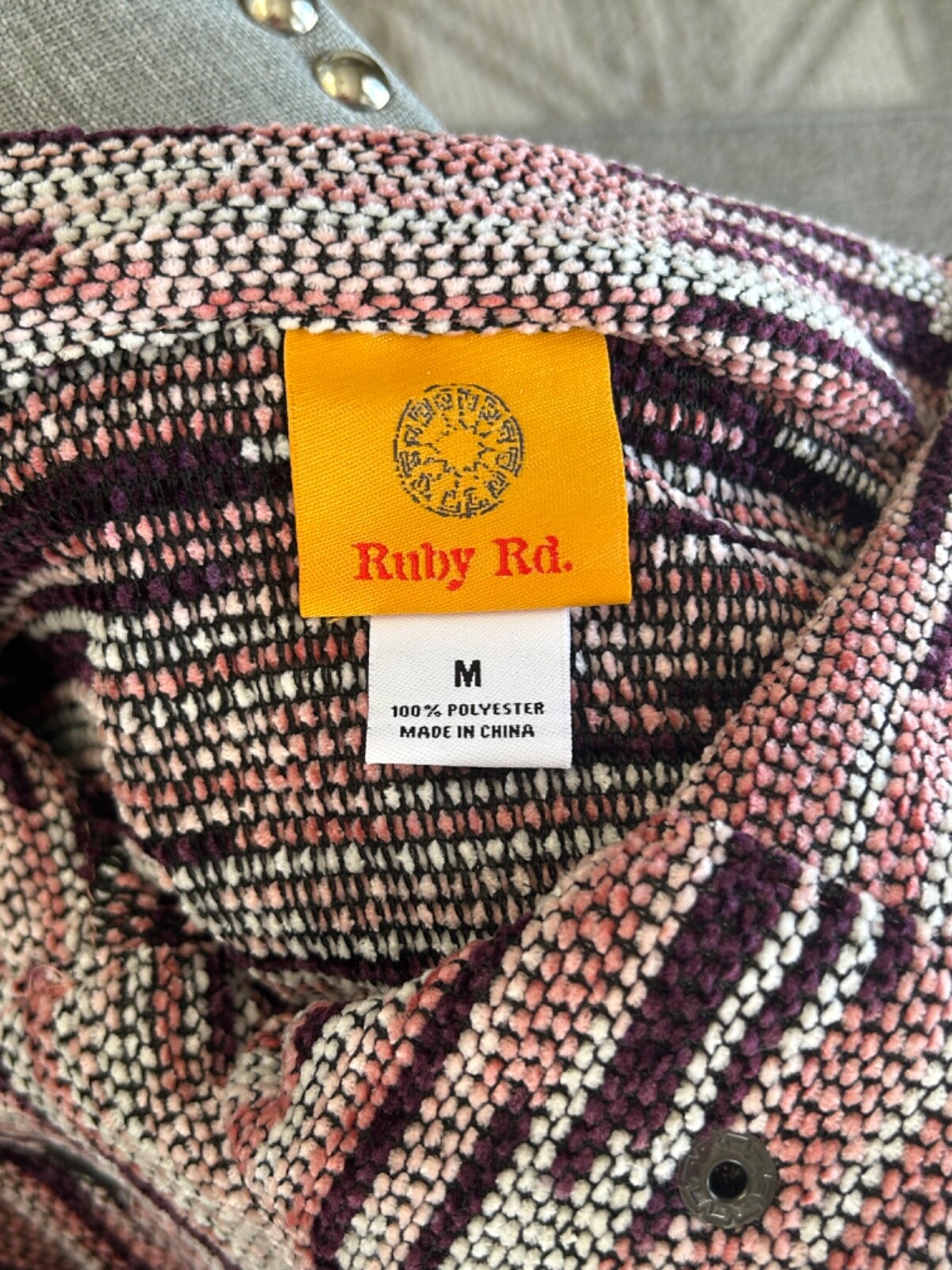 Ruby Rd. Button Snap Cowlneck Pullover Sweater Pu… - image 6