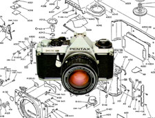 Pentax ME Super Parts - Cover Cap Screw Knob Washer Dial Lever Body  More