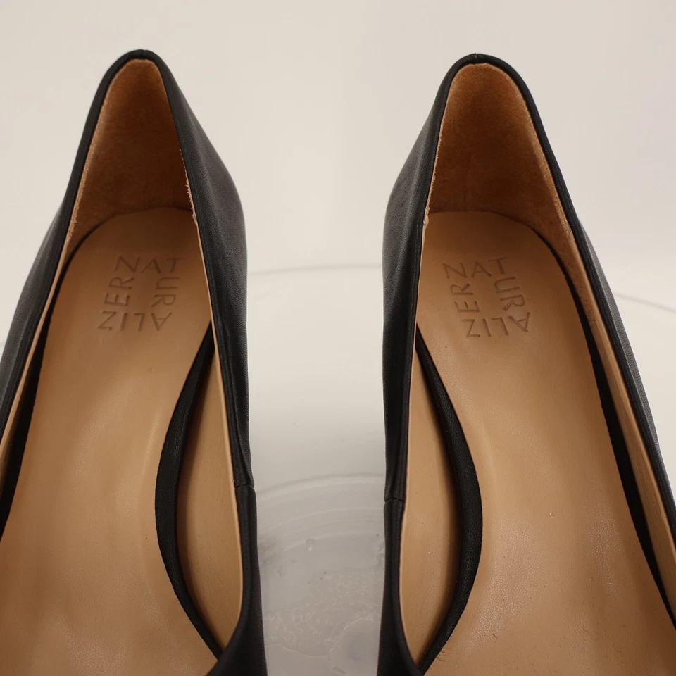 Naturalizer Feminino Warner Biqueira Quadrada Bombas Salto Bloco Preto Couro Sintético Tamanho 10 - Imagem 4 de 4