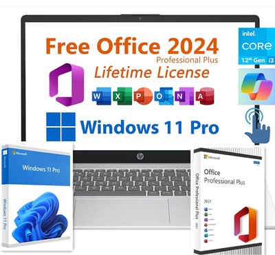 HP 15.6'' Laptop HD Touch Intel Core i3 up to 32GB RAM,2TB SSD Microsoft Office 
