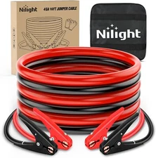 Nilight Jumper Cables for Car Battery 4 Gauge 16FT Booster Cable Heavy Duty 600A