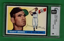 1955 TOPPS DUSTY RHODES #1 GAI 8 NM-MT GIANTS