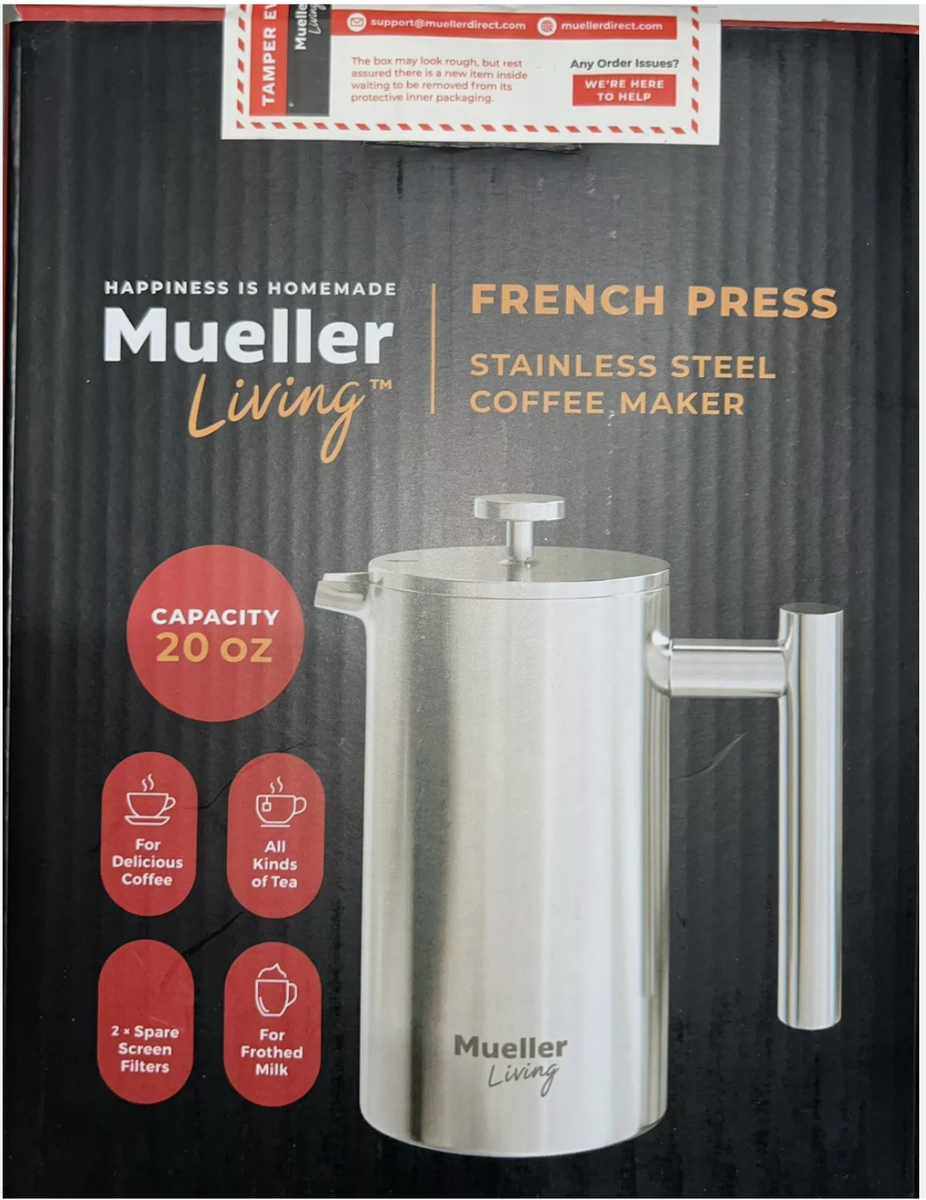 Coffee Machine Mueller French Press Coffee Maker 34oz, Stainless