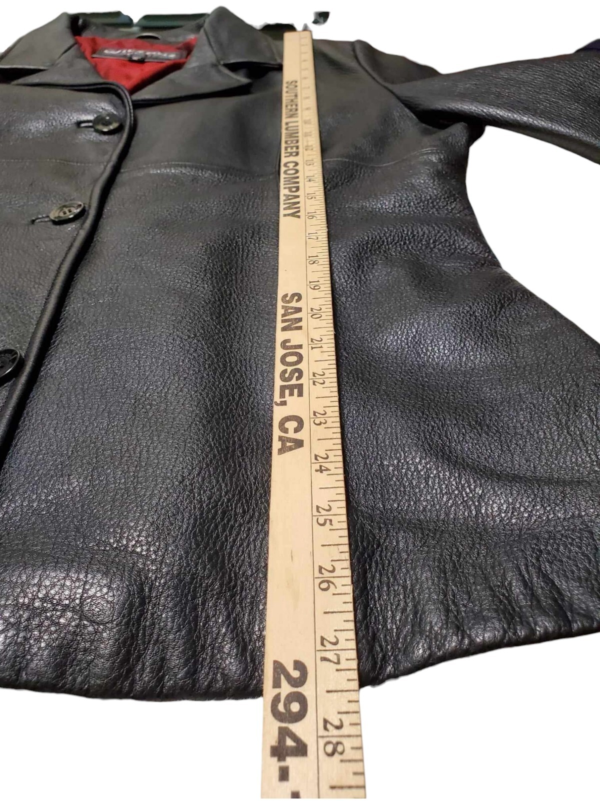 Wilsons Black Button Down  Leather Jacket Coat XL… - image 3