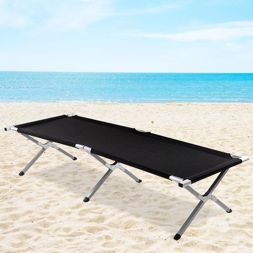 Feldbett Campingbett Klappbett Liege 190cm 150kg Gästebett klappbar Tragebeutel - Bild 9 von 21