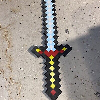 Minecraft Diamond Swords - Foam - 24 Long Pixel Sword