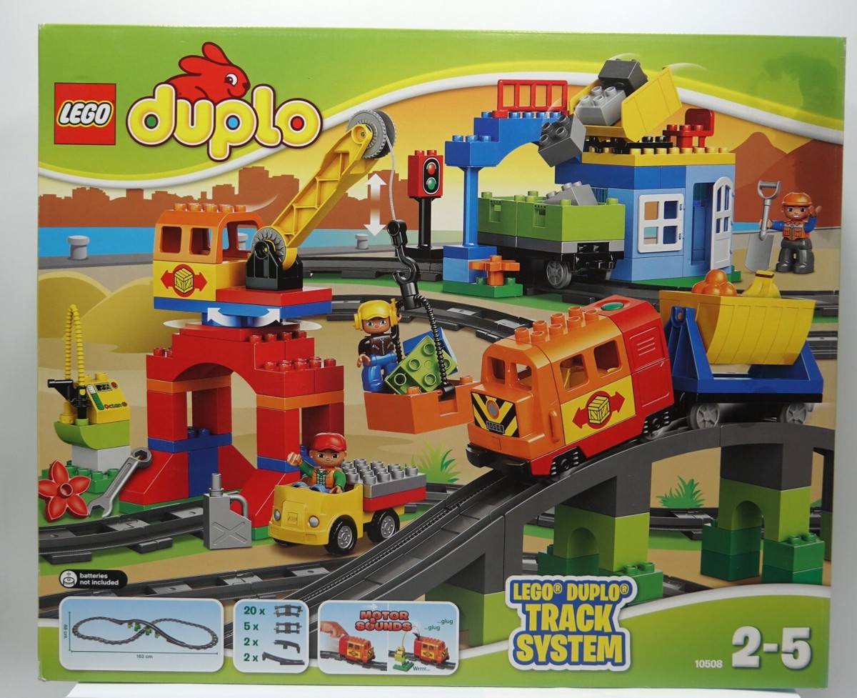 10508 Set Super Ferroviario Treno Merci Con Binari Duplo Lego