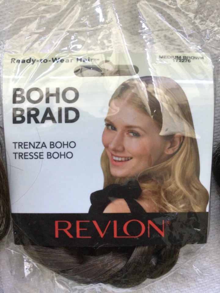 LOTE DE 3 ACCESORIOS PARA CABELLO SINTÉTICO ASST PELO MARRÓN MEDIANO ENVOLTURA/TRENZADO DIADEMA NUEVO Foto 3 de 4