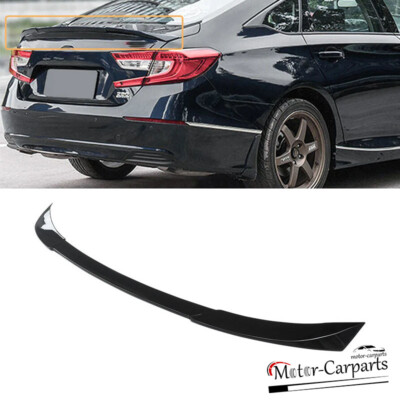 For 2018-2022 Honda Accord Sedan Rear Trunk Lip Spoiler Wing V Style Gloss Black