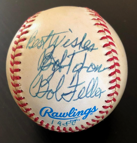 Balle De Baseball Signée Par Bob Feller - Légende Des Cleveland Indians - Certifiée BAS