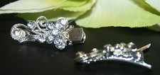 Set of Two Butterfly Rhinestone Hair Clip, Hair Accessories, Color Silver