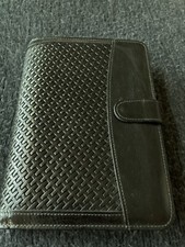 Bosca Black Leather Journal/Address Book. Personal Size