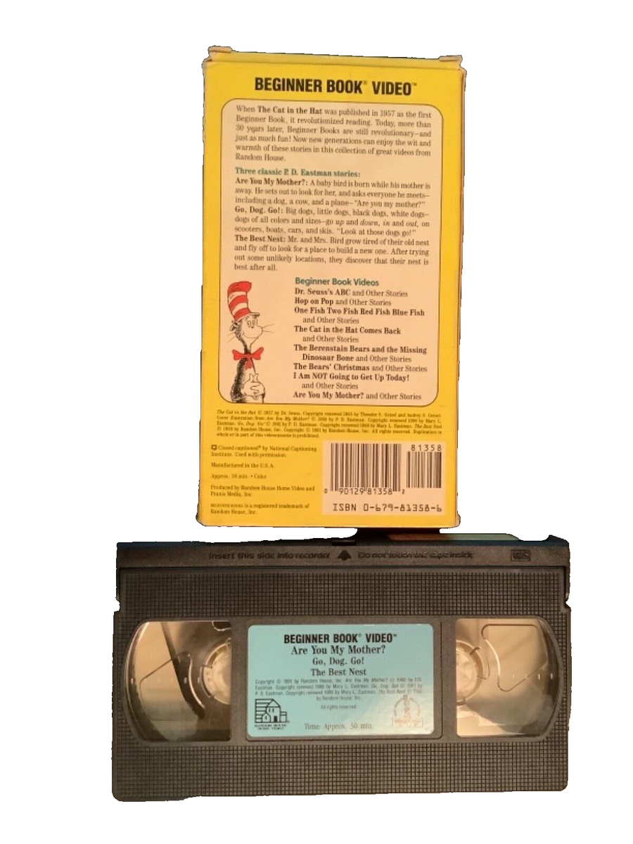 1991 VHS P.D. Eastman Are You My Mother? Go, Dog. Go! And