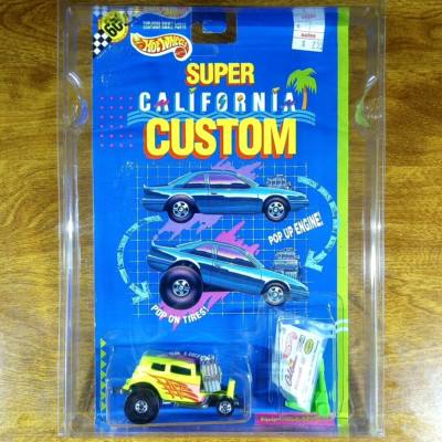 Hot Wheels Super California Custom Cool Duel Yellow Malaysia 1991 '32 Ford Vicky