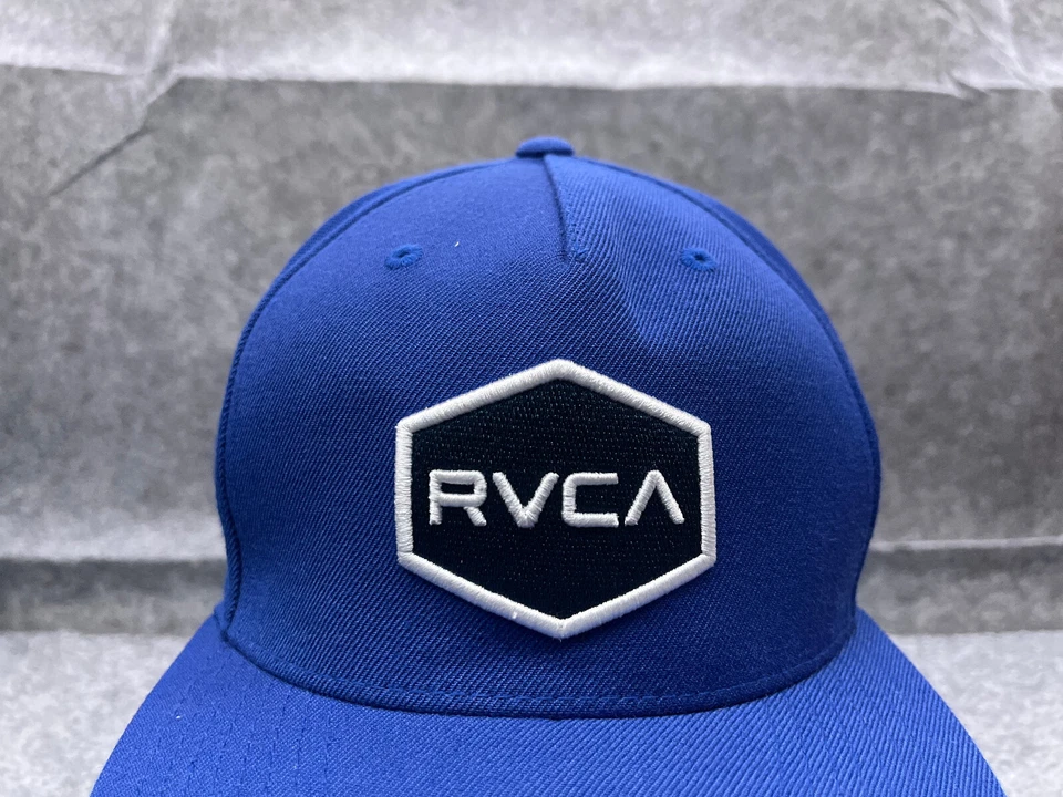 Gorra RVCA Snap Back Adulto Talla Única Azul Bordada Acrílico Mezcla Lana Patín Foto 2 de 4