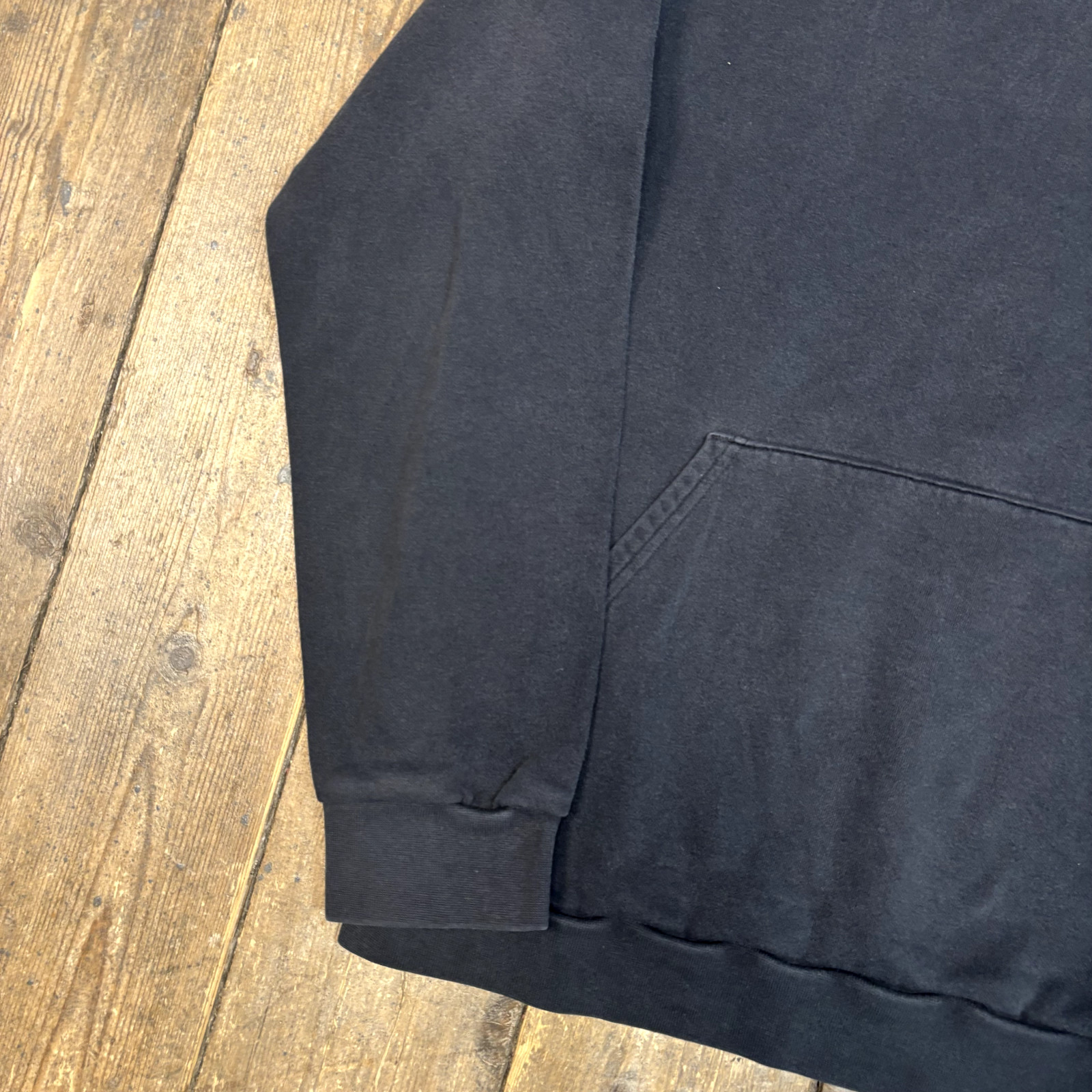 Adidas Hoodie Mens Heavyweight Y2K Embroidered Pull Over Sweatshirt, Black Large image 6