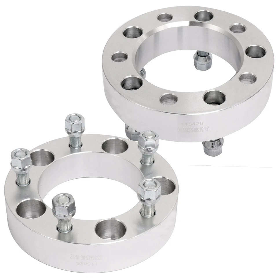2pcs 1.5 inch 5x5.5 Wheel Spacers 1/2" Studs For Dodge Ramcharger 1974-1993 Foto 3 de 4