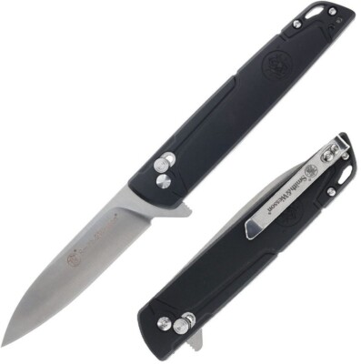 Smith & Wesson 24/7 Folding Knife 3.25'' 7Cr Steel Blade Black Polymer Handle