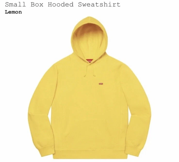 NEUF Grand Supreme Small Box Sweat shirt à capuche citron