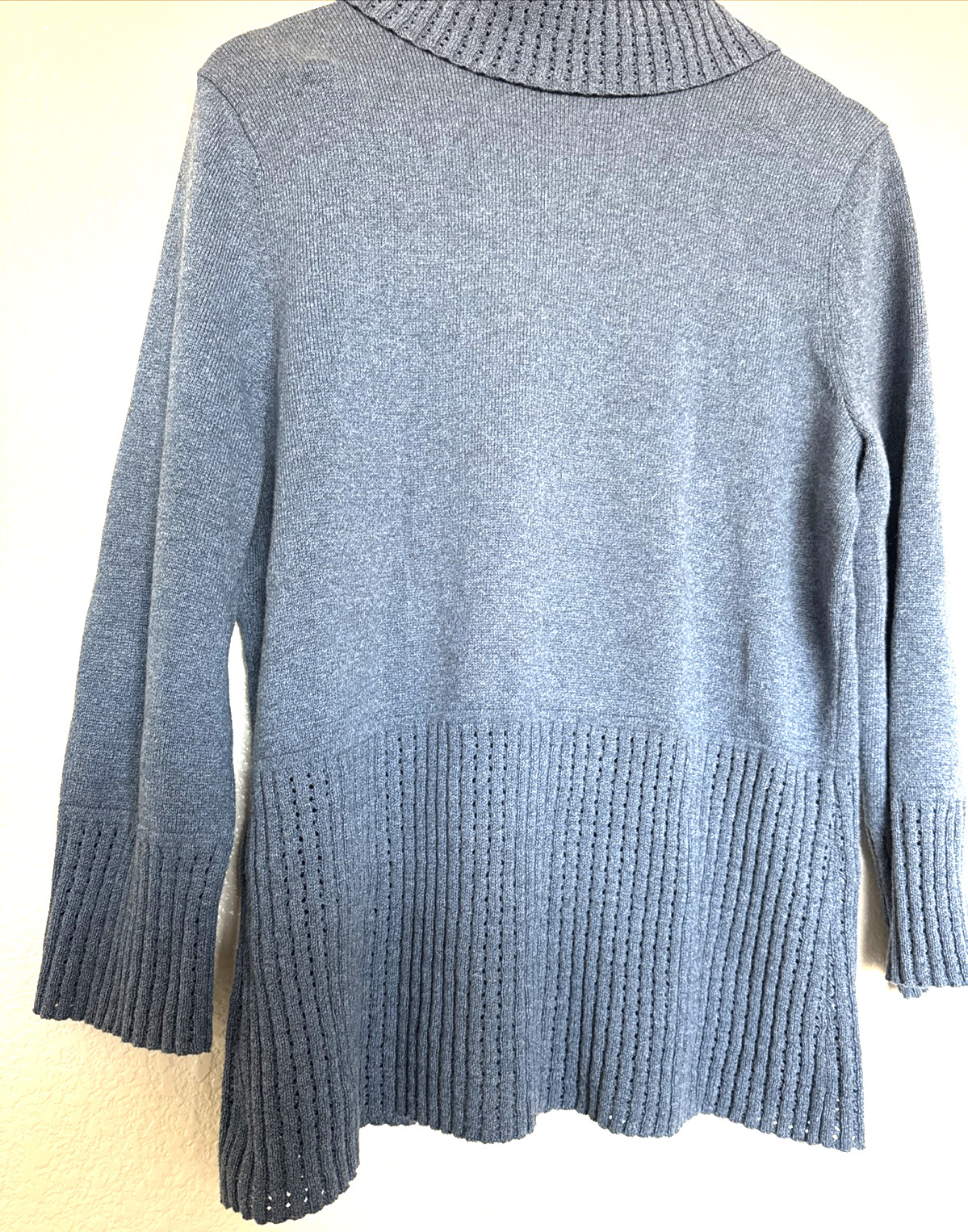 Woman’s Pendleton Large Knit Collared spring Blue… - image 8