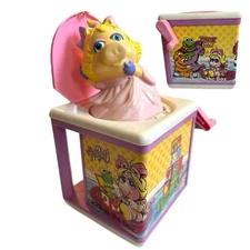 Vintage Jim Henson’s Muppet Babies Baby Miss Piggy Jack In The Box 1983 Works