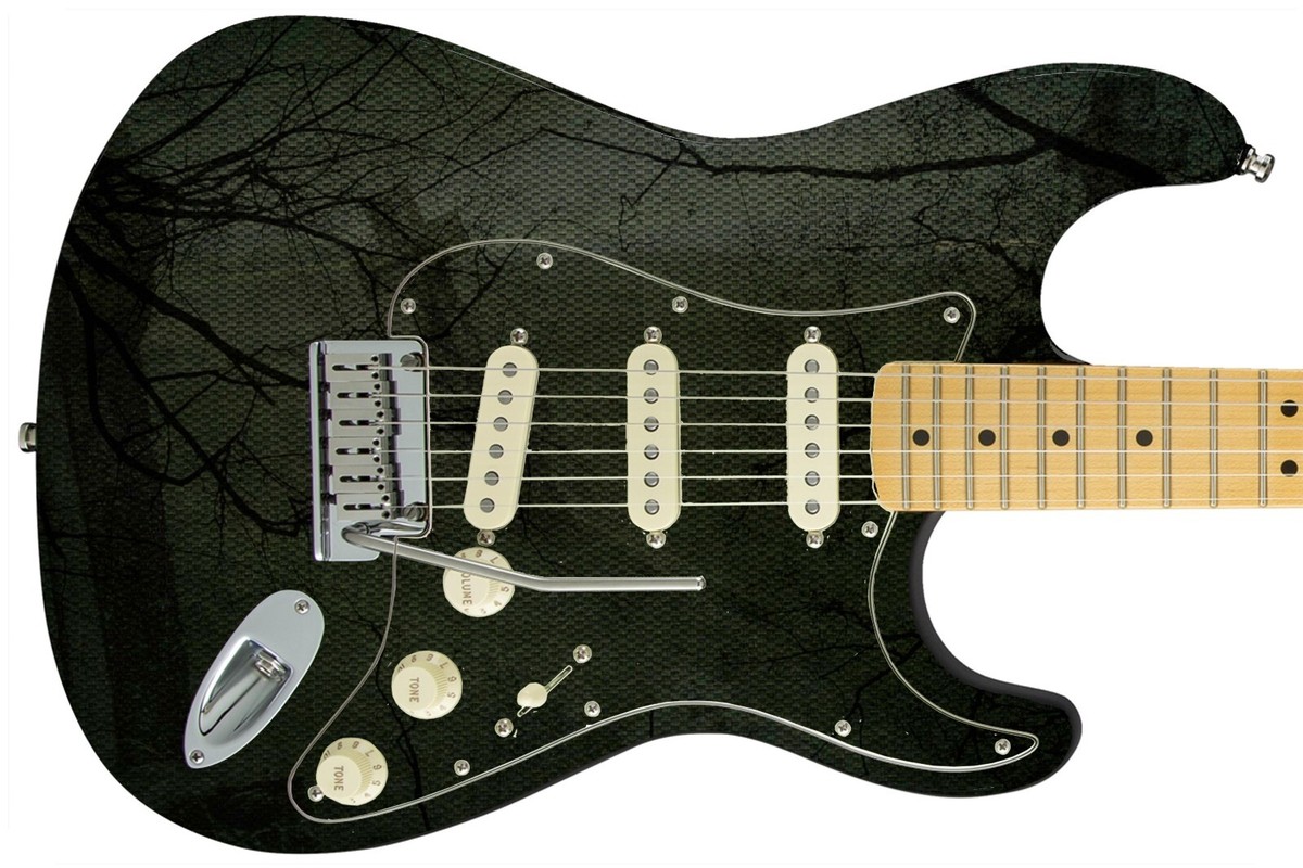 Pellicola Adesiva Per Chitarra Elettrica O Basso – Design 'Hangman's Cemetery Tree' – Sticka Steves 835 - Foto 3