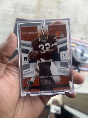 2009 Authentic Piece Of Jim Brown nfl gane worn jersey