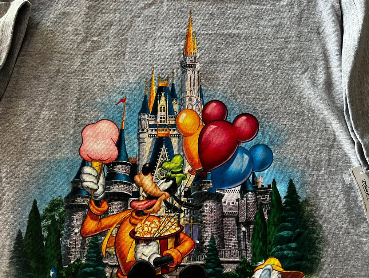 Walt Disney World Graphic T-Shirt 3XL Gray MICKEY MOUSE, Donald