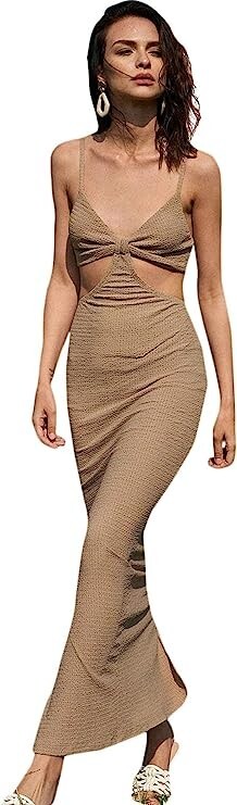 cut out waist split hem cami bodycon dress Is That The New Plus Cut Out Split Hem Cami Bodycon Dress ??| ROMWE