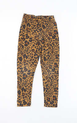 Matalan Girls Brown Cotton Blend Jogger Trousers Size Years Pul UK