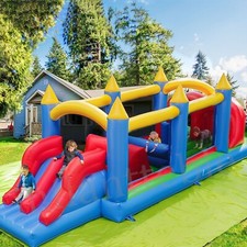 Commercial Giant PVC Inflatable Obstacle Course Bounce House Castle for 6-8 Kids
