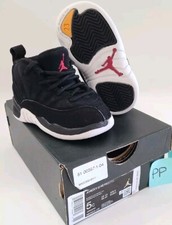 Jordan 12 Retro TD Reserve Taxi Sneakers 2019 Size 5C Baby /Toddler Black PP