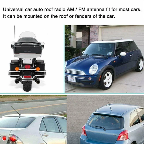 16" Universal Mount Swivel Base Car Radio AM/FM Amplified Signal Aerial Antenna - Picture 5 of 12