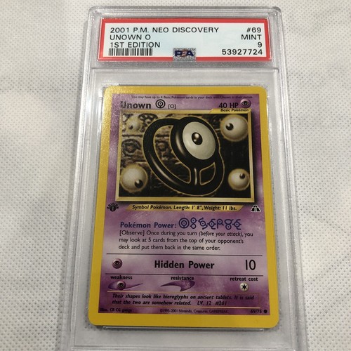 Unown [O] (1st Edition) graded PSA 9 for sale on eBay
