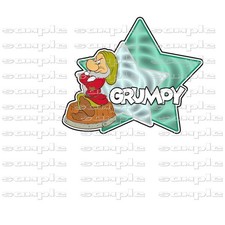 Disney Grumpy ddsk Title Premade Scrapbook Page Paper Piece die cut