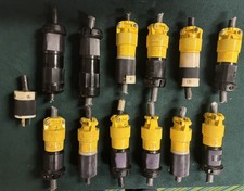 LOT OF 12 Used Male and Female Twist-Lock Plugs 20 AMP 125v - Hubbell/Leviton