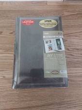 Pioneer Photo Album Blue Bonded Leather Bi-Directional 200 Pockets, 4"x6" 4"x12"